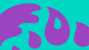 Turquoise and purple background image.