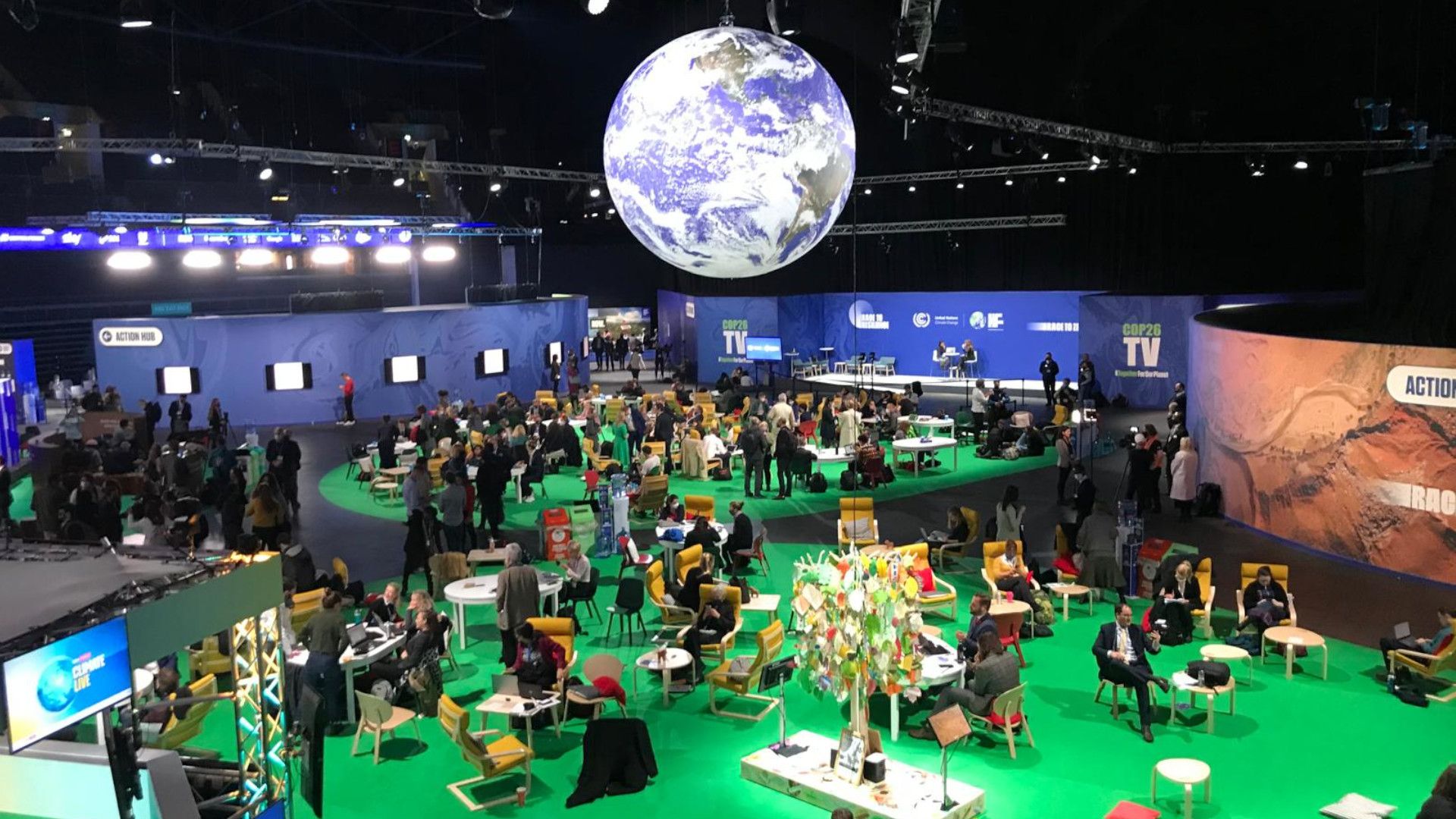A United Nations Climate Change Conference room.